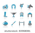 horse racing and gambling icons ...