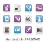 smoking and cigarette icons  ...