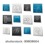 computer media and disk icons   ...