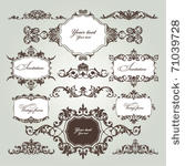 vector set of floral elements