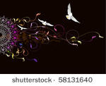 colorful modern flower design