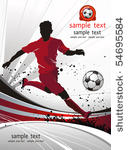 soccer action player on...