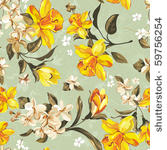 stylish beautiful bright floral ...