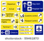 a selection of airport signs....