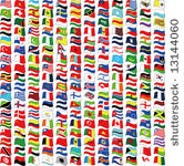 vector of  waved national flags