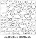 huge cartoon speech bubble set