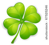 four leaf clover isolated on...
