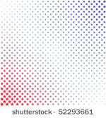 red and blue halftone stars...