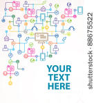 abstract background with social ...