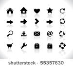 black icons for web
