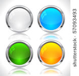 metal web buttons. vector eps10.