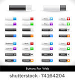 set of buttons for web. vector.