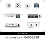 set of grey buttons. vector...