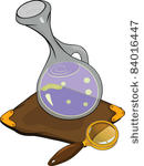 magic flask and magnifying...