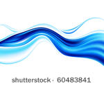 abstract blue waves on white...