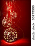 three ornamental christmas...