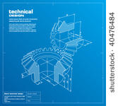 gears blueprint vector...