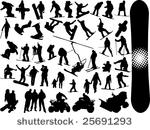 extreme sport silhouettes
