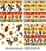 collection of vector seamless...