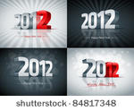 2012 happy new year card set....