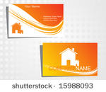 real state business card with...