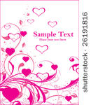 pink swirl design card...