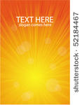 orange vector light burst ...