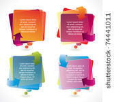 colorful vector speech bubble...