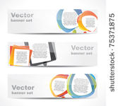 modern website banner set with...