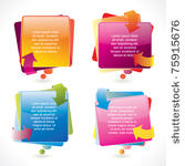 colorful glossy vector speech...