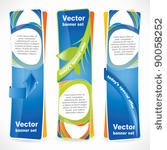 vertical web style banner set...