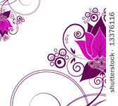 background with pink flowers ...
