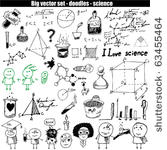 vector set   doodles   science