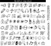 doodle icon set   web   internet