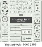 vector set  calligraphic design ...