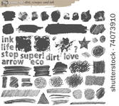 big grunge set   dirt and ink