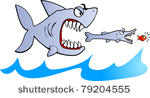 big fish eat small fish  vector