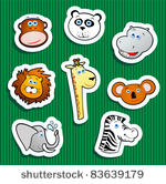 set of vector icons  jungle...