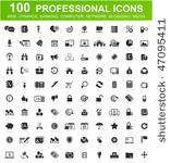 one hundred computer icons...