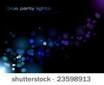 glittering blurry blue lights...