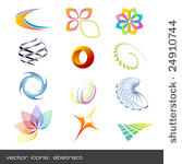 set of abstract vector icons