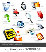 vector icon set  web  12 pieces 