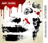 halloween vector set  scary...