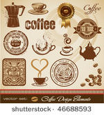 vector set  coffee design...