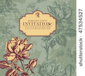 romantic floral card with...