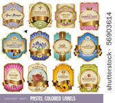vector set  pastel colored...