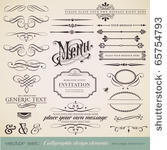 vector set  calligraphic design ...