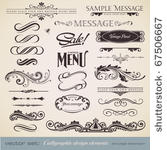 vector set  calligraphic design ...