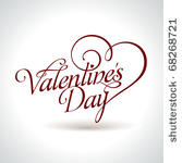 calligraphic valentine's...