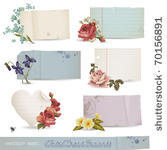 vector set  floral paper...